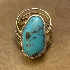 Barse vintage turquoise 925 silver ring